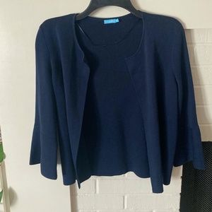 J McLaughlin Navy Cotton Cardigan XS